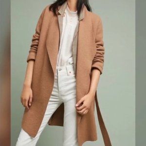 Anthropologie Wool Sweater Coat - Size S (CAMEL)